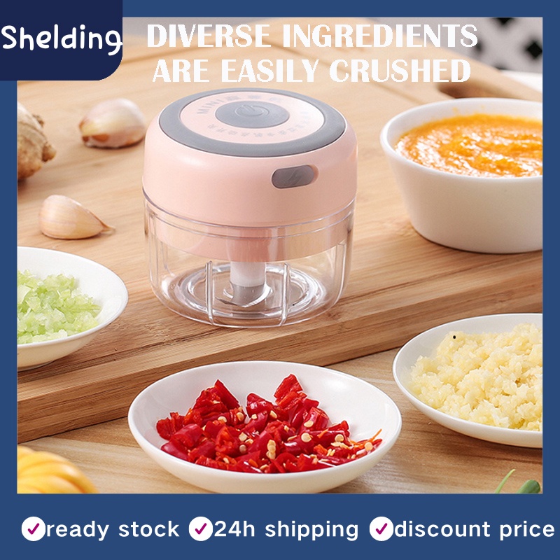 Shelding 100ml Electric Food Processor Slicer Chopper Salad Machine Garlic Onion Slicer Kitchen Tool