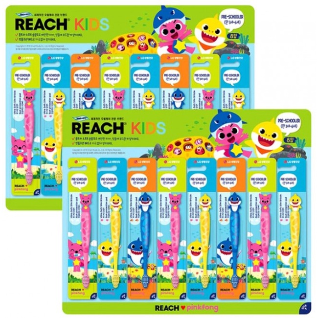 [READY STOCK] Reach Kids Pinkfong Baby Shark Toothbrush (3 to 6 Years