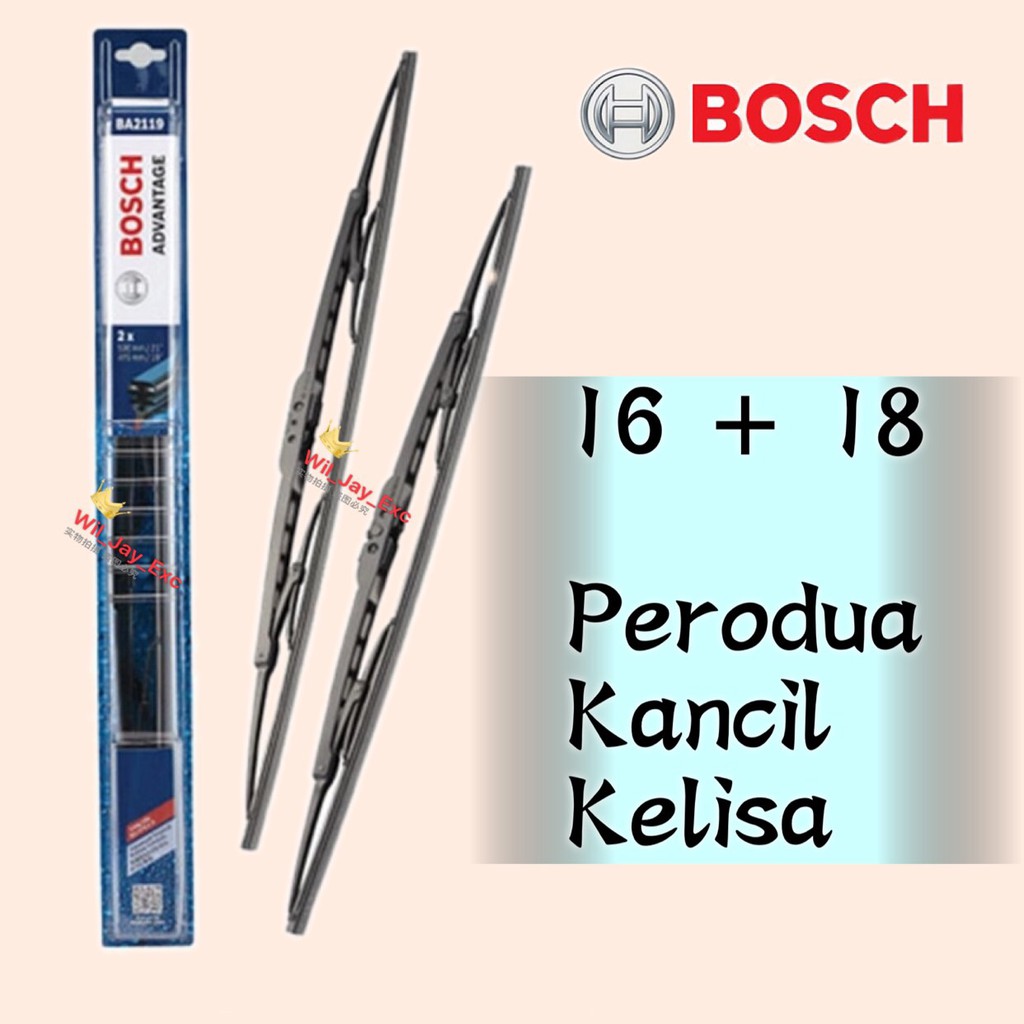 BOSCH WIPER BA 16 + 18 ADVANTAGE WIPER BLADE KANCIL,KELISA Shopee Malaysia