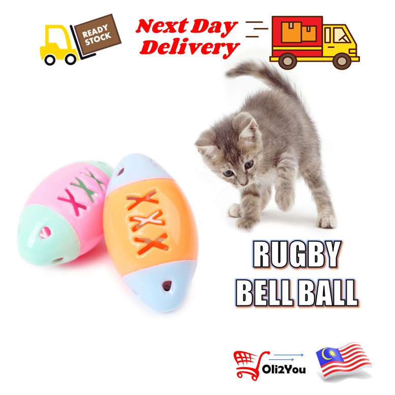 Cat Rugby Bell Ball Toys toy Cats Kitten Plastic Sound Football Shape