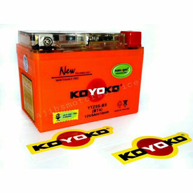 Koyoko Battery Ytz5s Bs Lc135 New Srl115 Ego Lc Nouvo Lc Wave 125 Shopee Malaysia