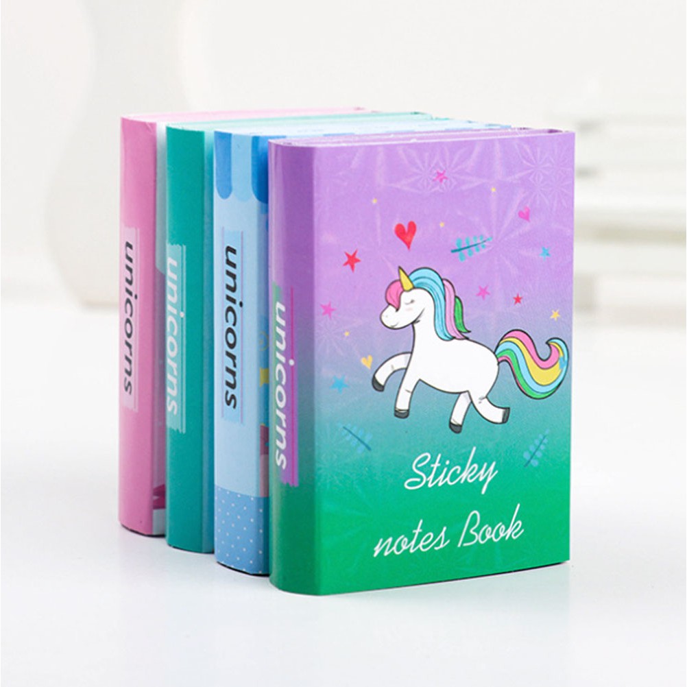 Korean Unicorn Fancy Sticky Note Book 6 Pages Multi Size Foldable Notes Random Design Shopee Malaysia