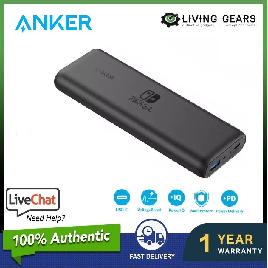 Anker PowerCore 20100 Nintendo Switch Edition Power Bank A1275 (30W