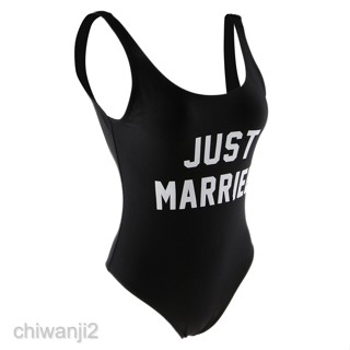 just married swimming costume