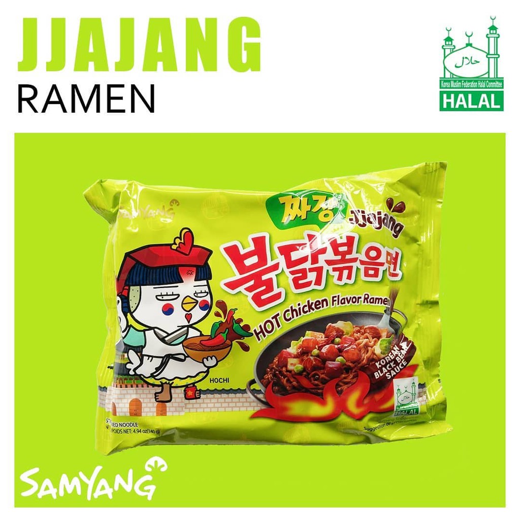 Samyang Jjajang Buldak Bokyunmyun Hot Chicken Jjajang Halal 140g 5229