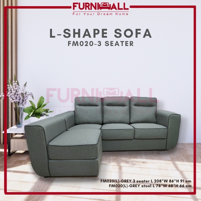 Furnimall L Shape Sofa L Shape Murah Sofa Ruang Tamu Living Room