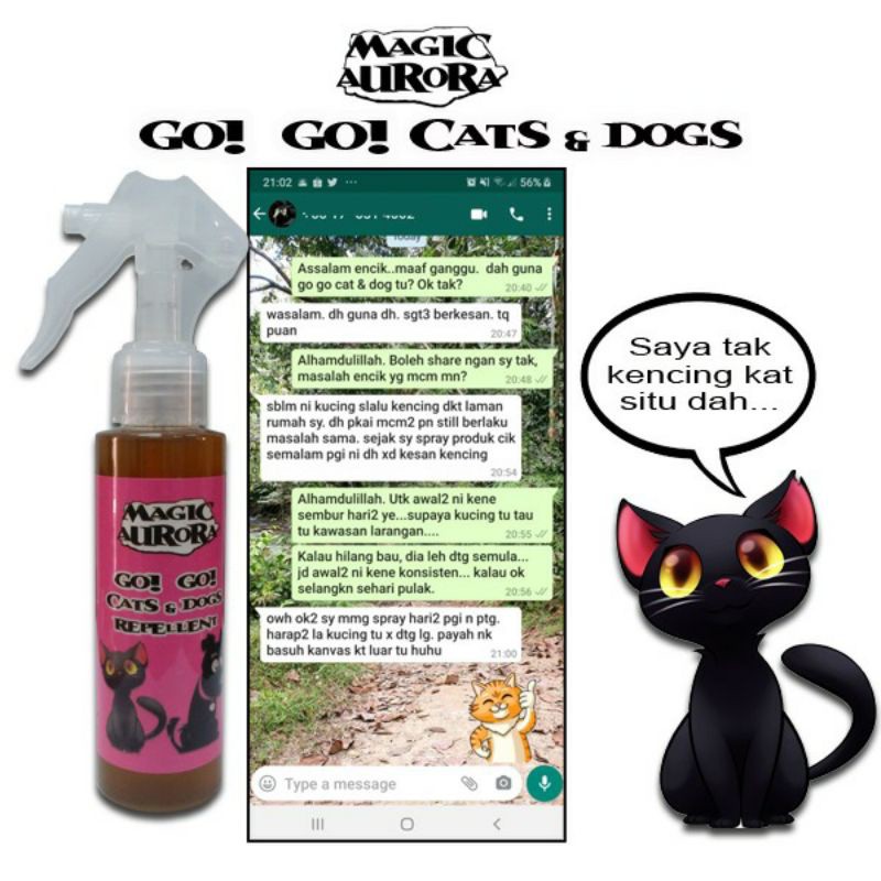 🔥🐕🐈BERAKu0026KENCING!!!🔥CAT REPELLENT 100ml-Go Go Catu0026Dog Spray 