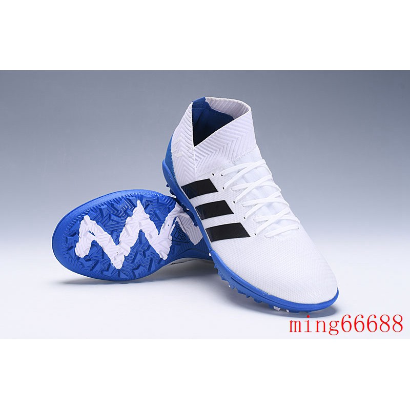 Original Tf Football Shoes Adidas Nemeziz 18 1 Spectral Mode White Blue Shopee Malaysia