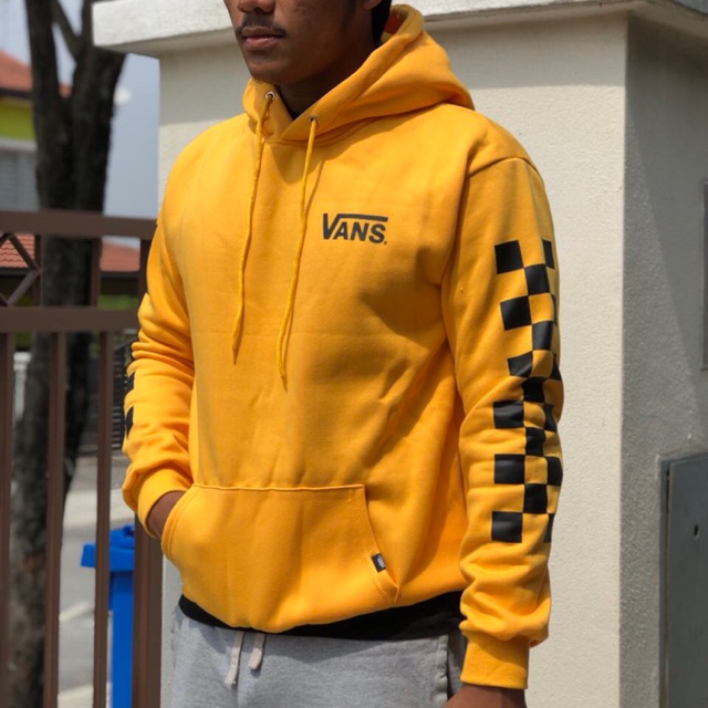 yellow checkerboard vans jacket