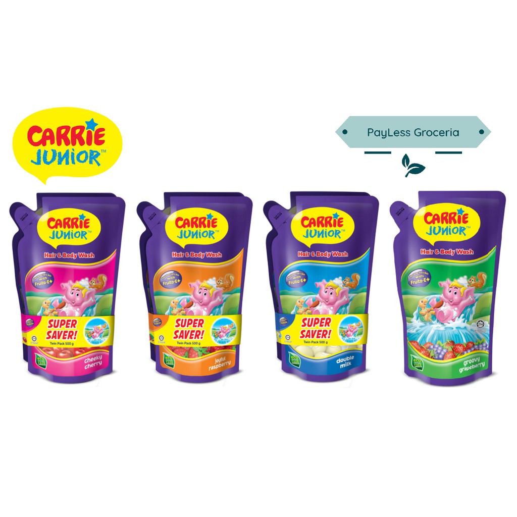 Carrie Junior Baby Hair & Body Wash Refill 475g / 500g X 2 Value Pack ...