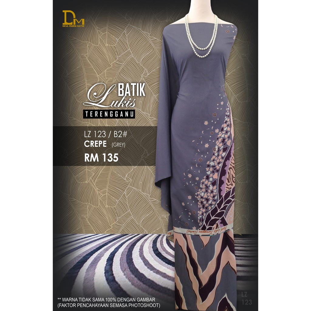 Kain Pasang Batik Original By Desa Murni Batik Swiss Crepe Bl Shopee Malaysia