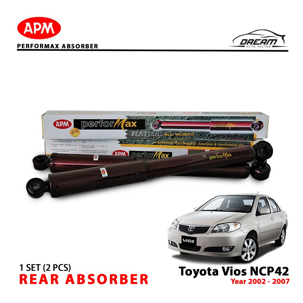 Toyota Vios NCP42 APM Performax Rear Absorber (1 Set 2pcs) ( PS E2065M