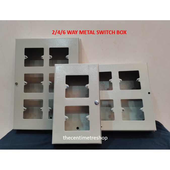 2/4/6 Way Socket Metal Switch Box Electrical /Empty Metalclad Board