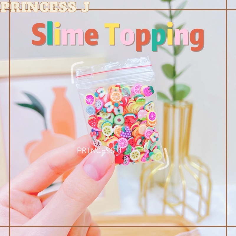 【Slime & Cream Glue Topping】5g rainbow slime topping diy slime cream glue sprinkle candy fimo slices hiasan slime史莱姆填充物