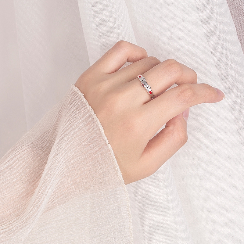 Silver Plated Piglet Open Ring Adjustable Animal Design_voghion.com