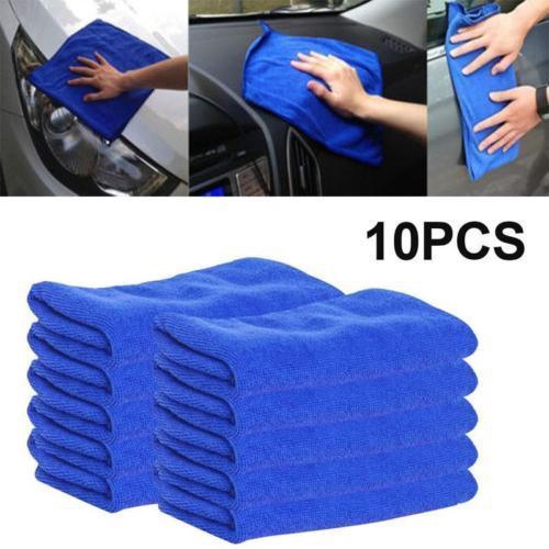 10PCS LARGE Microfibre Cleaning Auto Car Detailing Soft Cloth Wash Towel Duster 