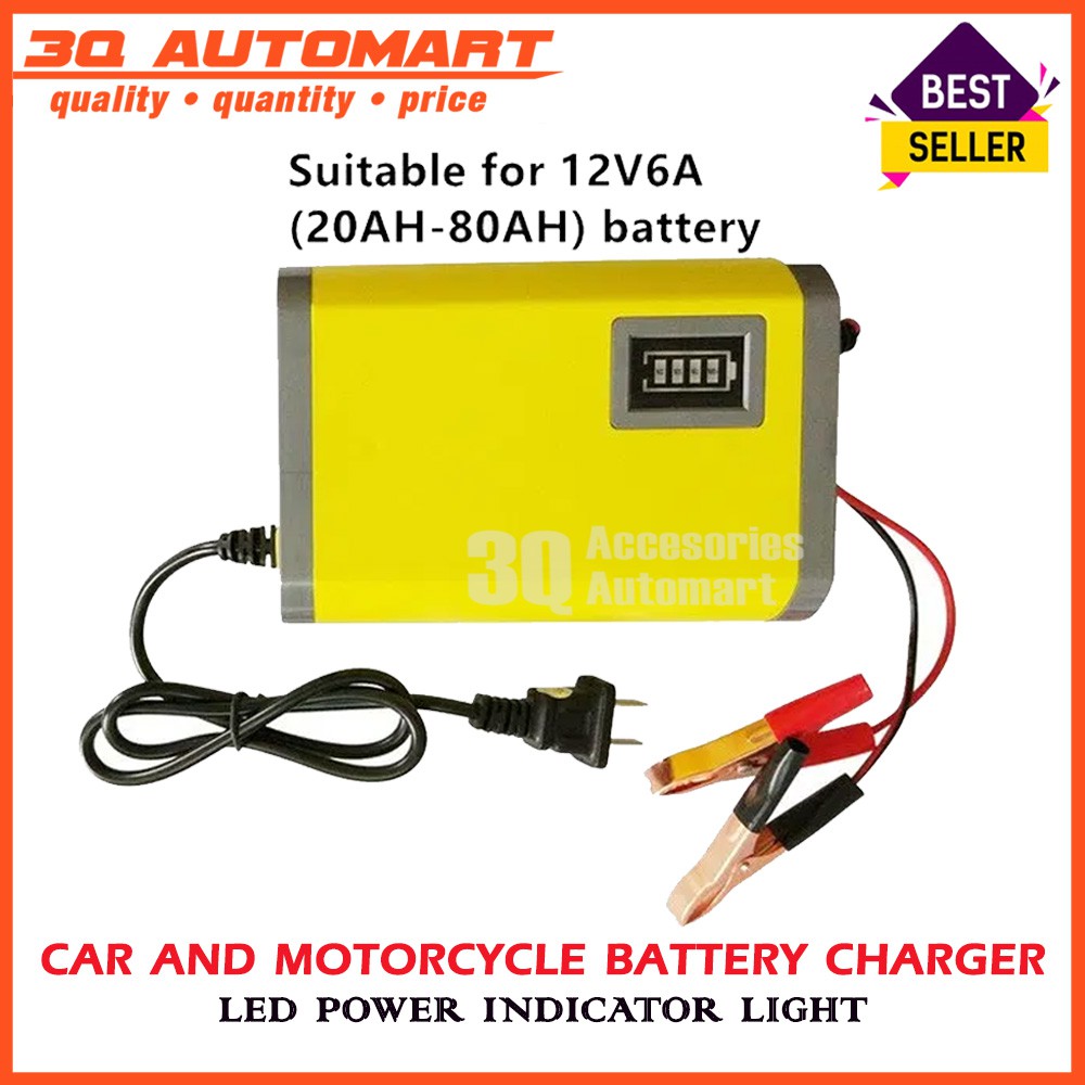 12V 6A Car Battery Charger Full Smart For Car / Motorcycle ...