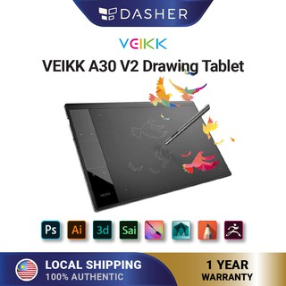 【NEW】VEIKK A30 V2 10x6 inch Drawing Graphic Tablet for PC and Android Mobile Phones Adobe Illustrator Photoshop 8192