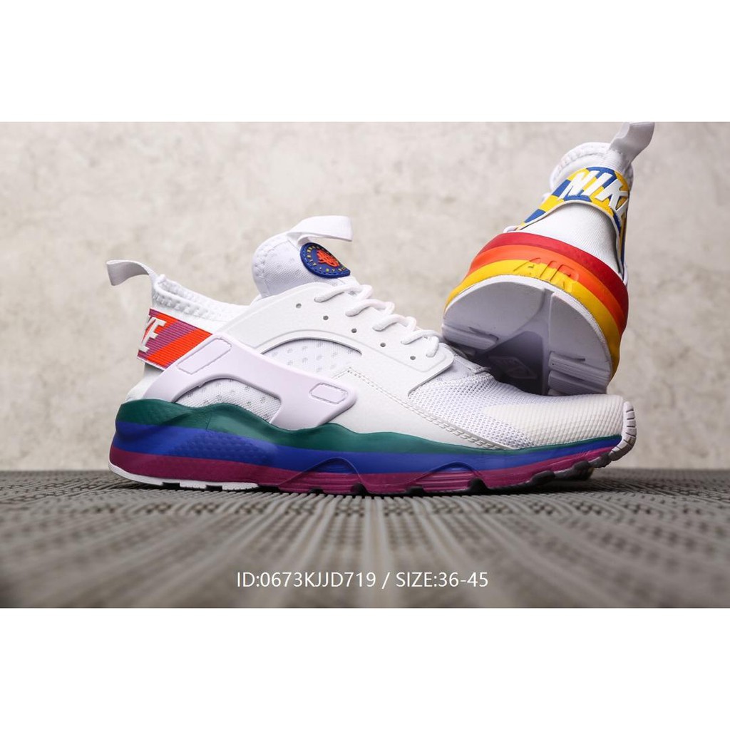 rainbow huarache shoes