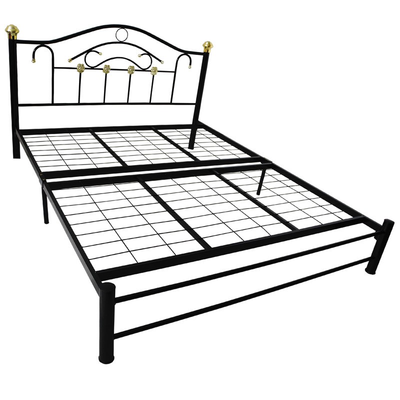 Kd2590 Queen Size Metal Bed Frame Black, How Much Is A Queen Size Metal Bed Frame