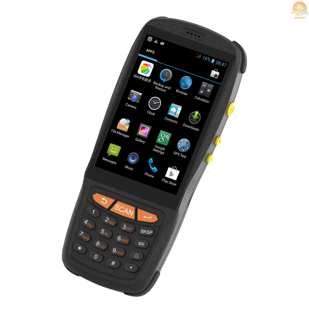 Ready Barcode Scanner Android PDA Handheld POS Terminal Inventory Machine 1D/2D/QR Scanner 4G WiFi BT Mobile Computer with 4 Inch Touchscreen NFC Function for Warehouse Inventory Logistics Retail