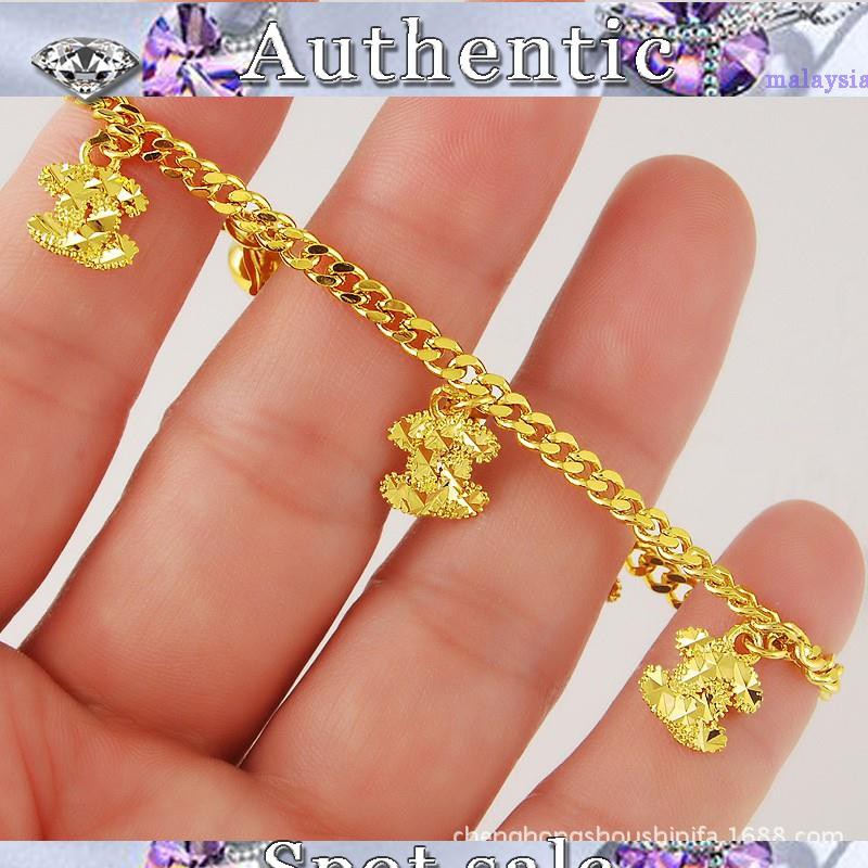 ready stock Gelang Kaki Dewasa Emas 916 Tulen Fashion ready stock Gelang Kaki Dewasa Emas 916 Tulen Fashion