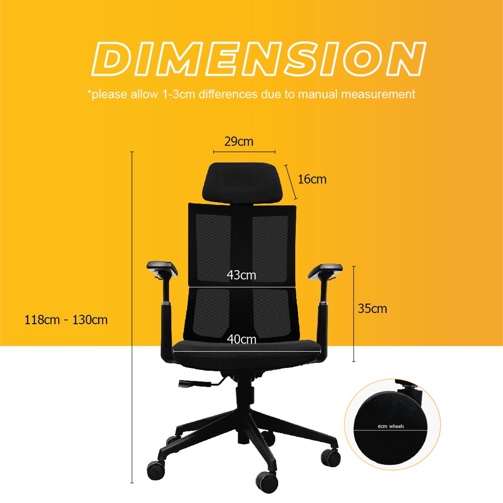 FINSSO : 629 ANEMONE DELPHI ERGONOMIC PREMIUM OFFICE CHAIR