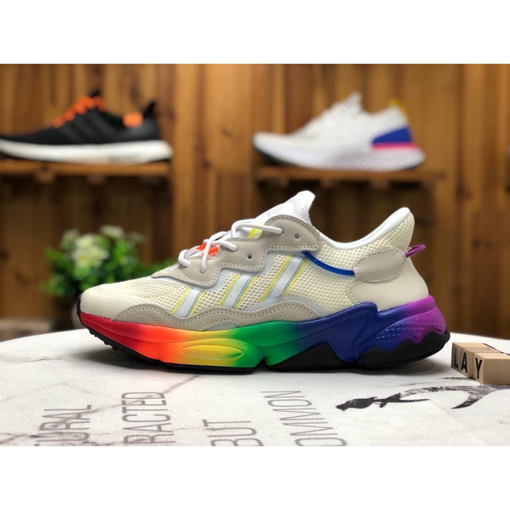 adidas rainbow tennis shoes