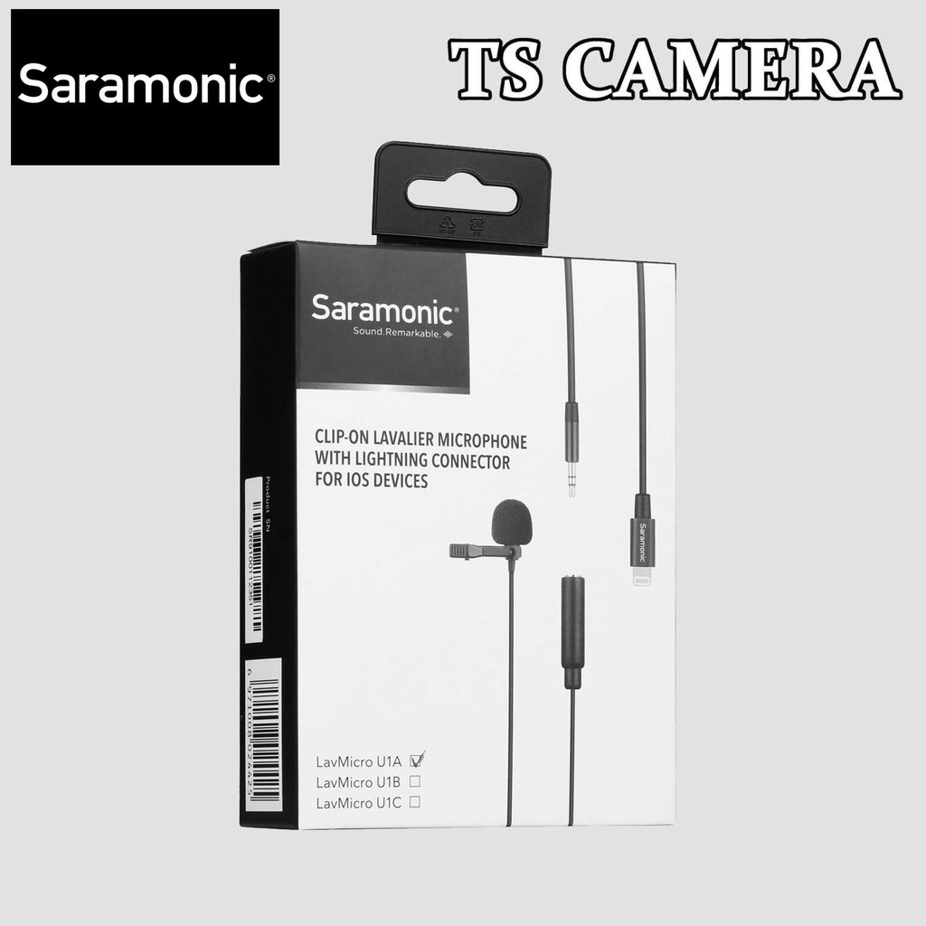 SARAMONIC CLIP-ON LAVALIER MICROPHONE WITH LIGHTNING CONNECTOR FOR IOS DEVICES LACMICRO U1A