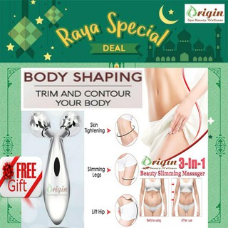 [This is a Free Gift] Face Lift V-Shape Body Slimming Facial Massage 3D Roller Massager 360 Rotate Wrinkle Remover Tools