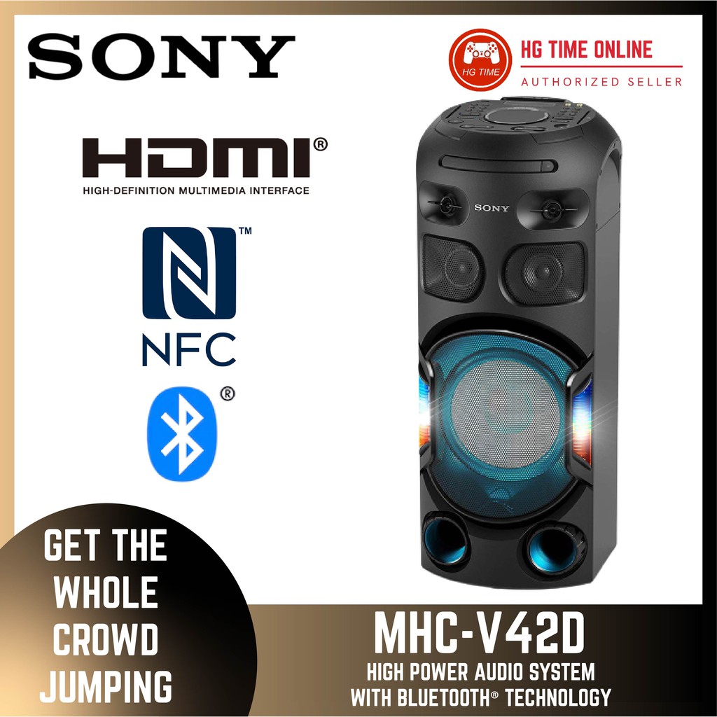 [100 AUTHORIZED] Sony MHCV42D High Power Audio System with BLUETOOTH