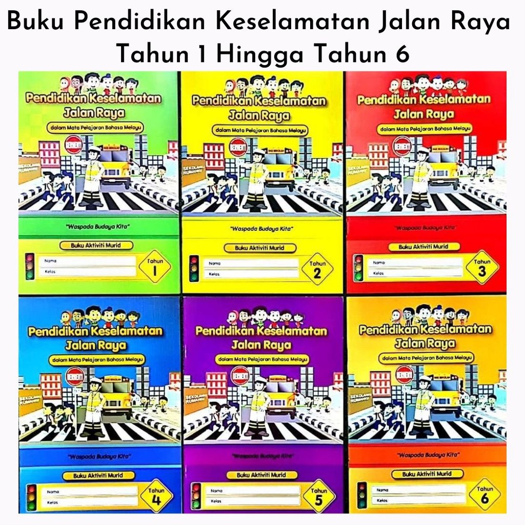 Ready Stock Buku Teks Buku Pendidikan Keselamatan Jalan Raya Tahun 1 Tahun 2 Tahun 3 Tahun 4 Tahun 5 Dan Tahun 6