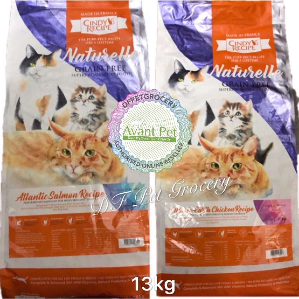 Cindy Recipe Naturelle Grain Free Super Premium Cat Food 13kg