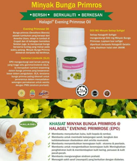 Value Buy Evening Primrose Oil Halagel Shopee Malaysia