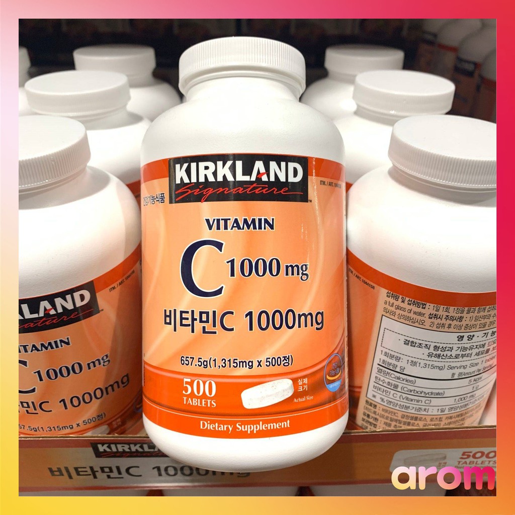 Kirkland Vitamin C With Rose Hips 1000mg X500 Tablets Korea Version Expiration