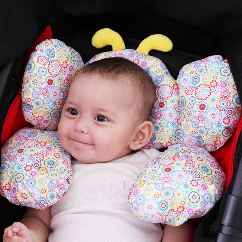 Cute Butterfly Baby Kids U Shaped Pillow Car Safety Seat Cushion