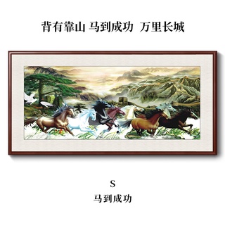 Gambar Lapan Kuda Lukisan Dinding Ruang Tamu Lukisan Pejabat Latar Belakang Lukisan Landskap Selamat Maju Jaya Lukisan H Shopee Malaysia