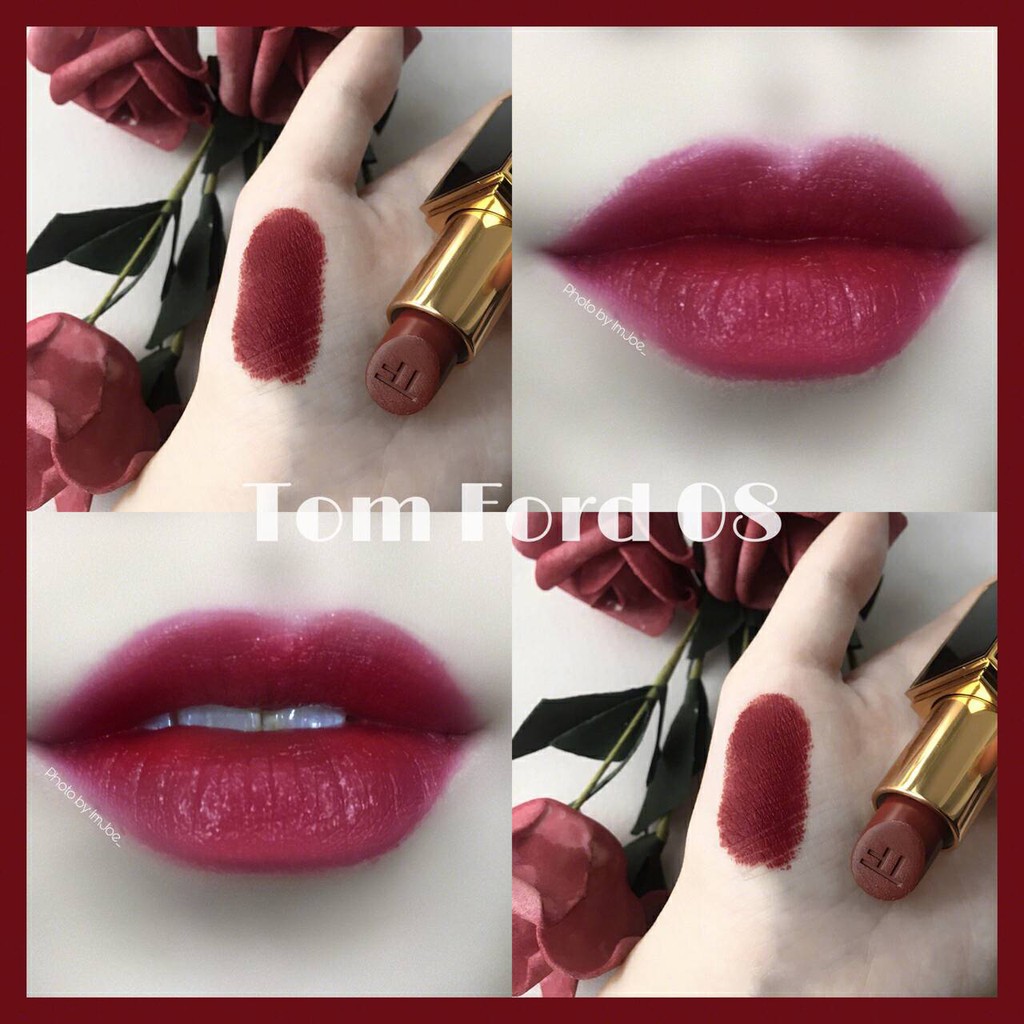 Spot TOMFORD Tom Ford #08 Velvet Cherry White Black Gold Black Tube TF  Lipstick | Shopee Malaysia