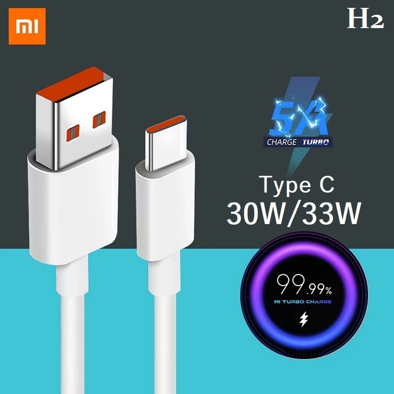 Xiaomi Type C 5A Turbo Charge Cable 30W / 33W Turbo Charging For Redmi .