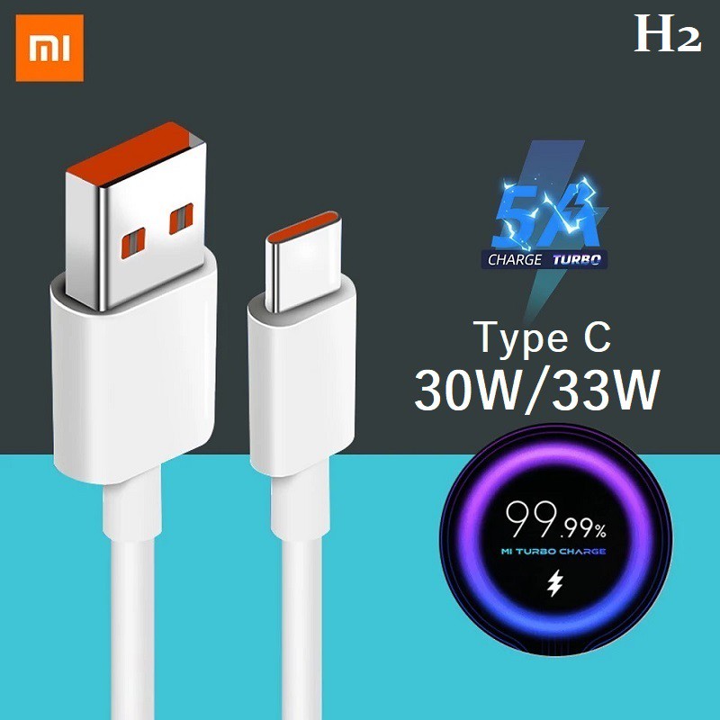 Xiaomi Type C 5A Turbo Charge Cable 30W / 33W Turbo Charging For Redmi