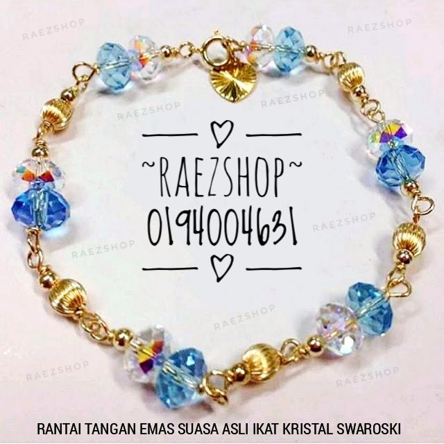 Rantai Tangan Emas Suasa Ikat Kristal Mix Suasa Ball Original Shopee Malaysia