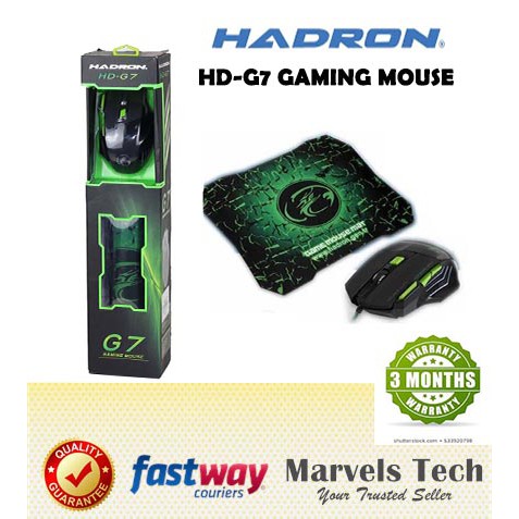 HADRON HD-G7 GAMING MOUSE ( COMBO WITH MOUSE PAD ) | Shopee Malaysia