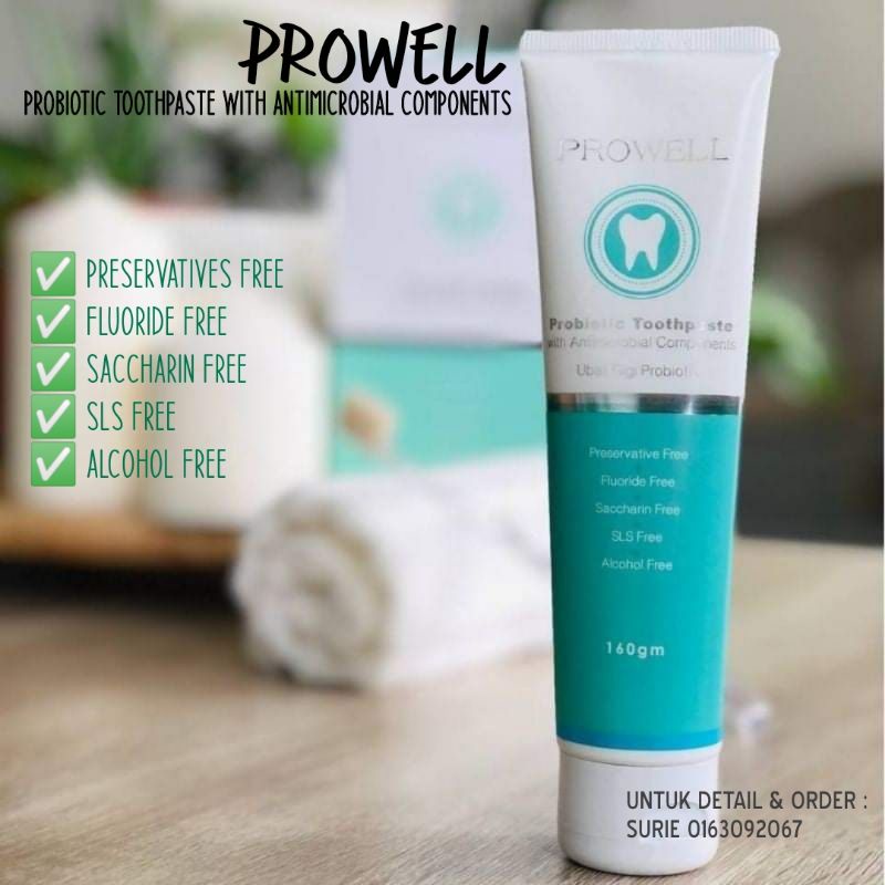 PROWELL Probiotic Toothpaste without Fluoride, Saccharine & SLS