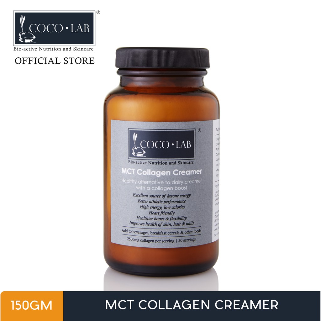 COCOLAB MCT Collagen Creamer [Keto-Friendly Beauty Supplement, Joint Supplement, Mixes Well in Drinks]