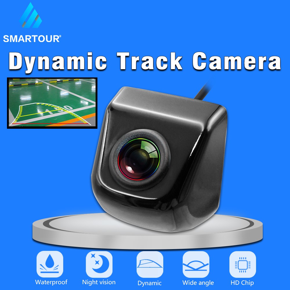 Car Reversing Rearview Camera Dynamic Trajectory 8LED HD Waterproof Night Vision 