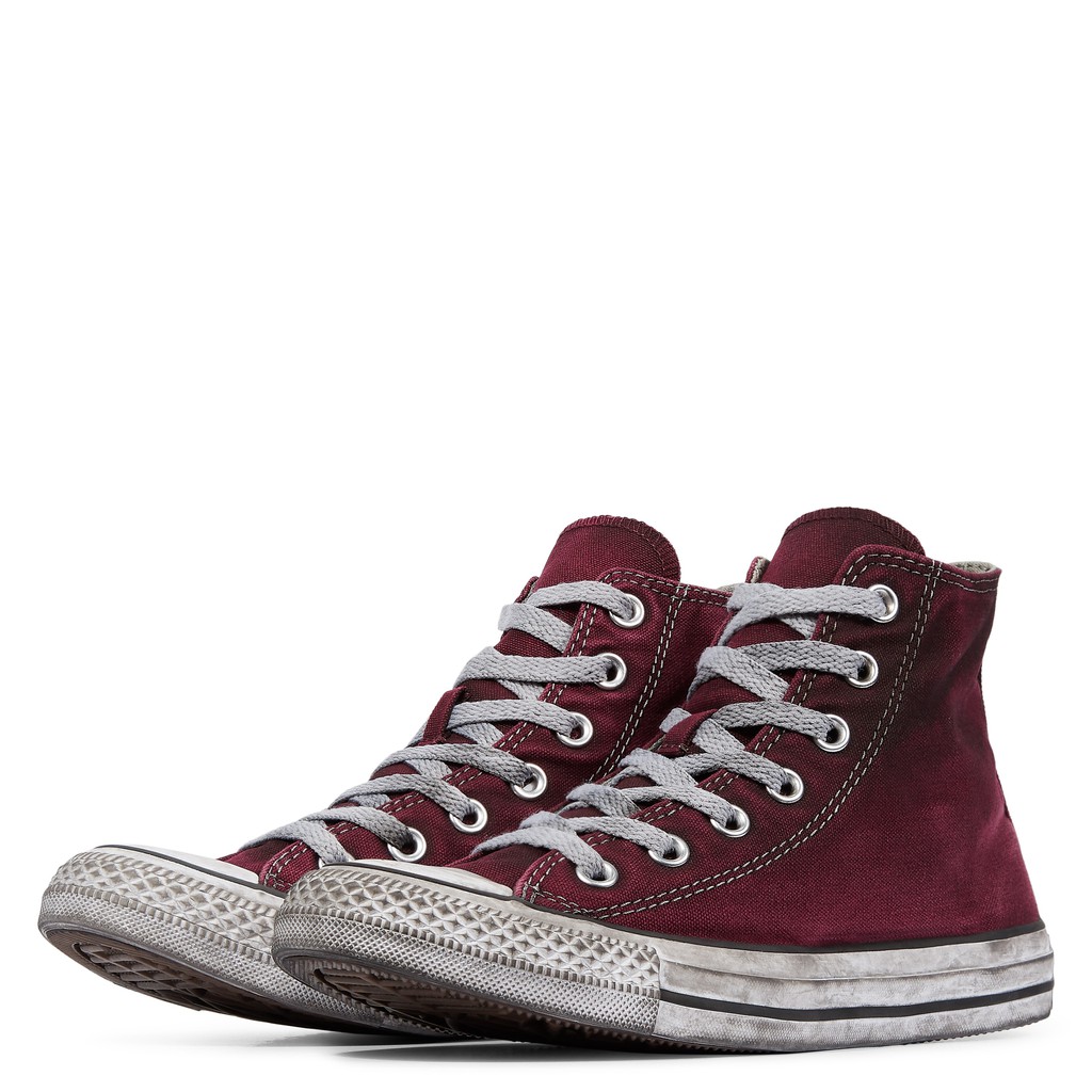 Converse Chuck Taylor All Star Canvas Smoke High Top MAROON/BLACK/WHITE  160152C Designed In Italy | Shopee Malaysia