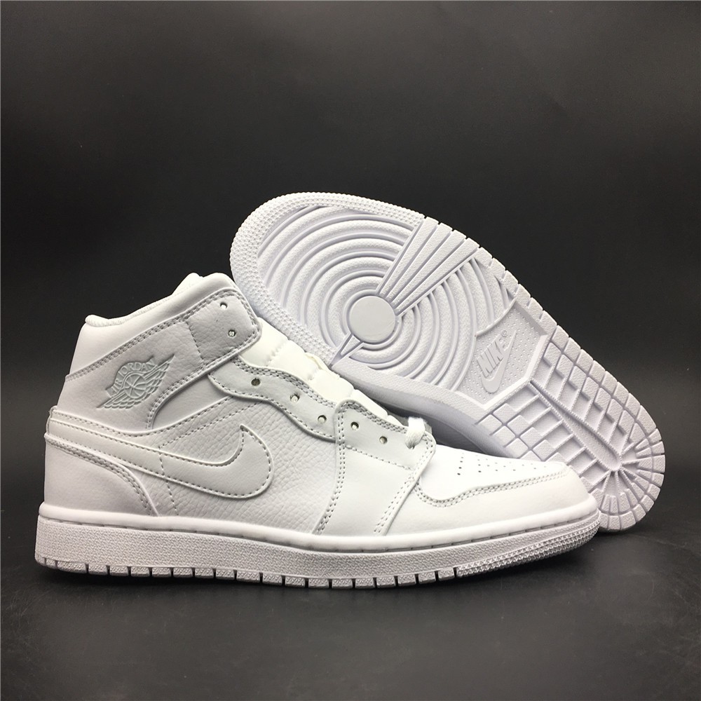 triple white air jordans