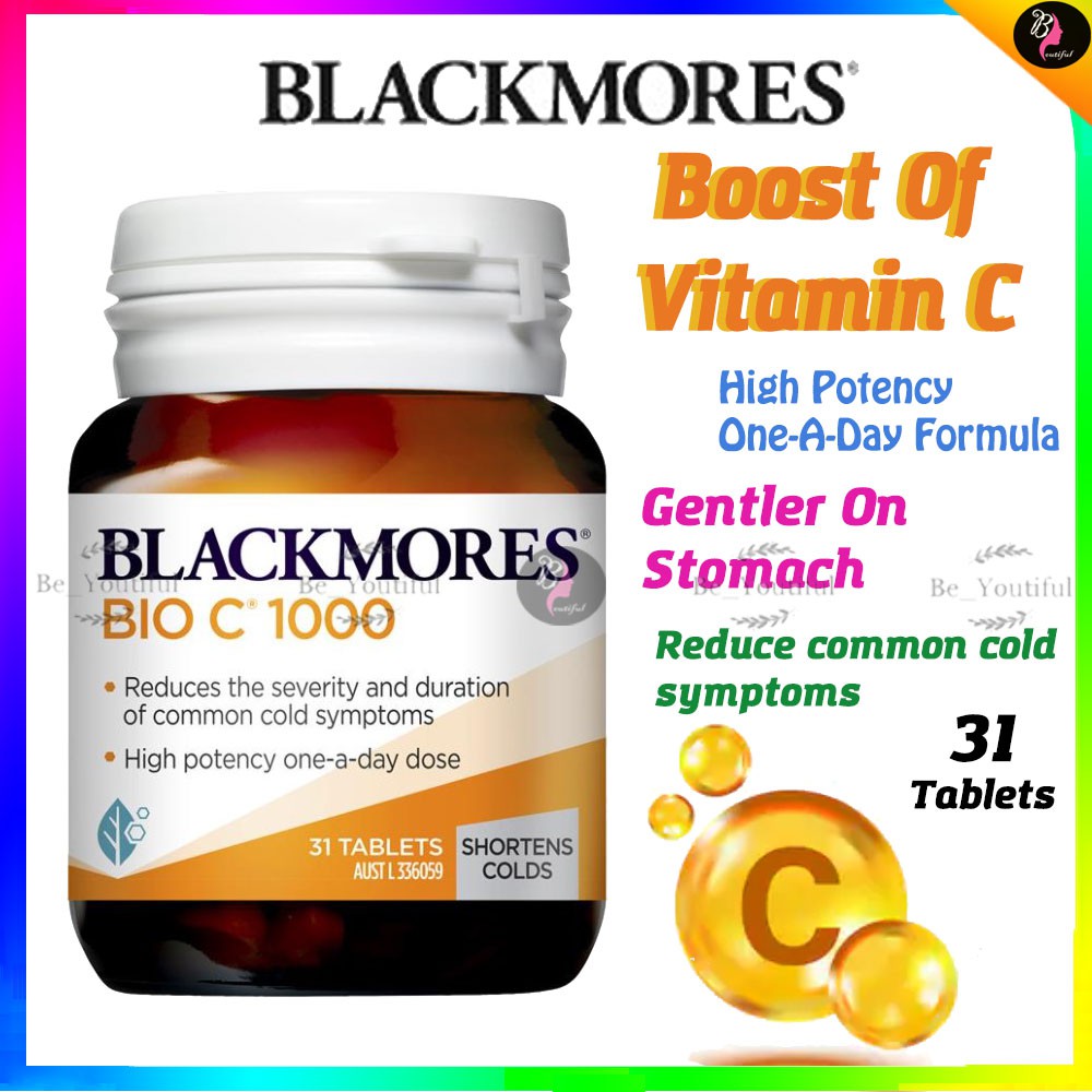 Blackmores Bio C 1000mg 31 Tablets Vitamin C Supplement Vitamin C 1000mg Health Supplement Shopee Malaysia