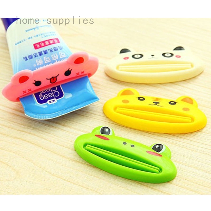 Cartoon Toothpaste Dispenser Cosmetic Tube Squeezer Frog Pig Panda Cat