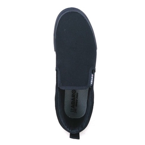 ABARO Unisex Slip Resistant-7295A Slip On Thick Rubber Insole Sneaker/School Shoes/Kasut Sekolah Hitam/Extra Large/校鞋/布鞋 #6